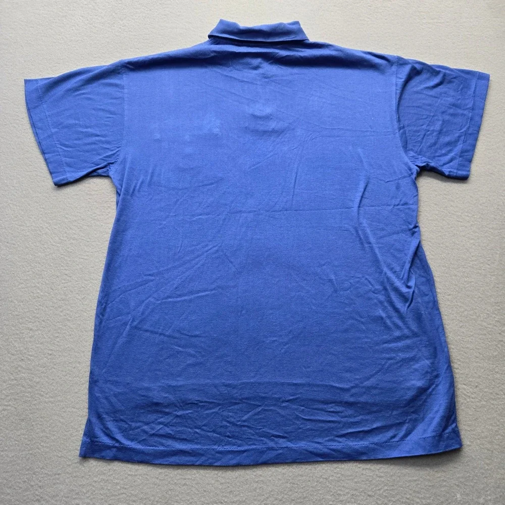 Vintage Ralph‎ Lauren Polo Shirt Mens Small Blue Crest Pocket Jersey Cotton S